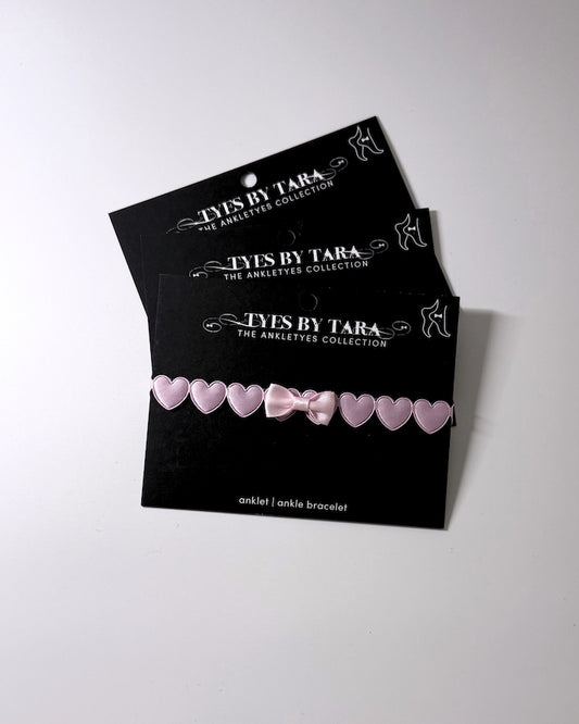 Sweetheart Pink Anklet Three Pack