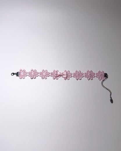 Blossom Pink Flower Anklet Flatlay