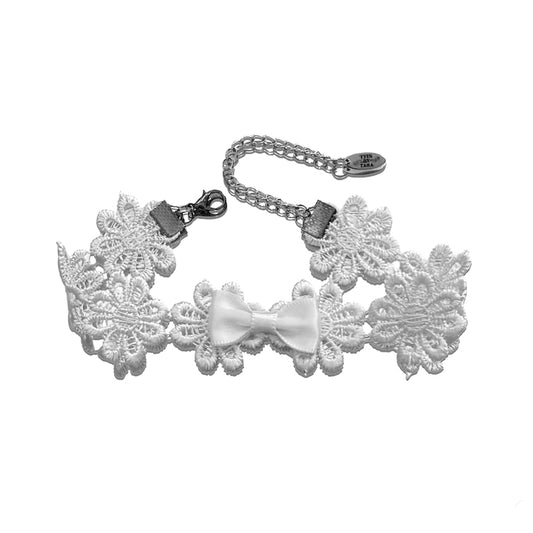 Blossom White Flower Bow Anklet