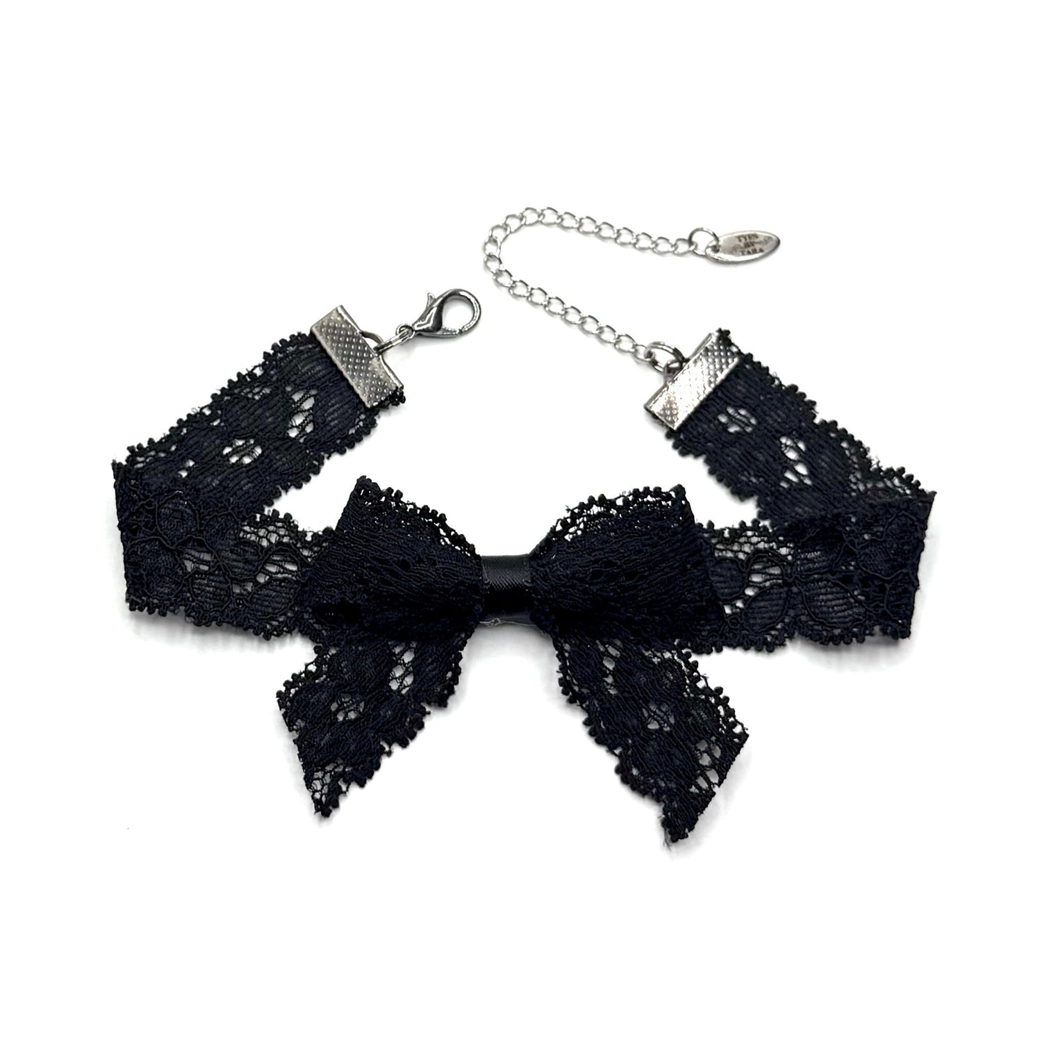 Bougee Black Lace Bow Anklet 
