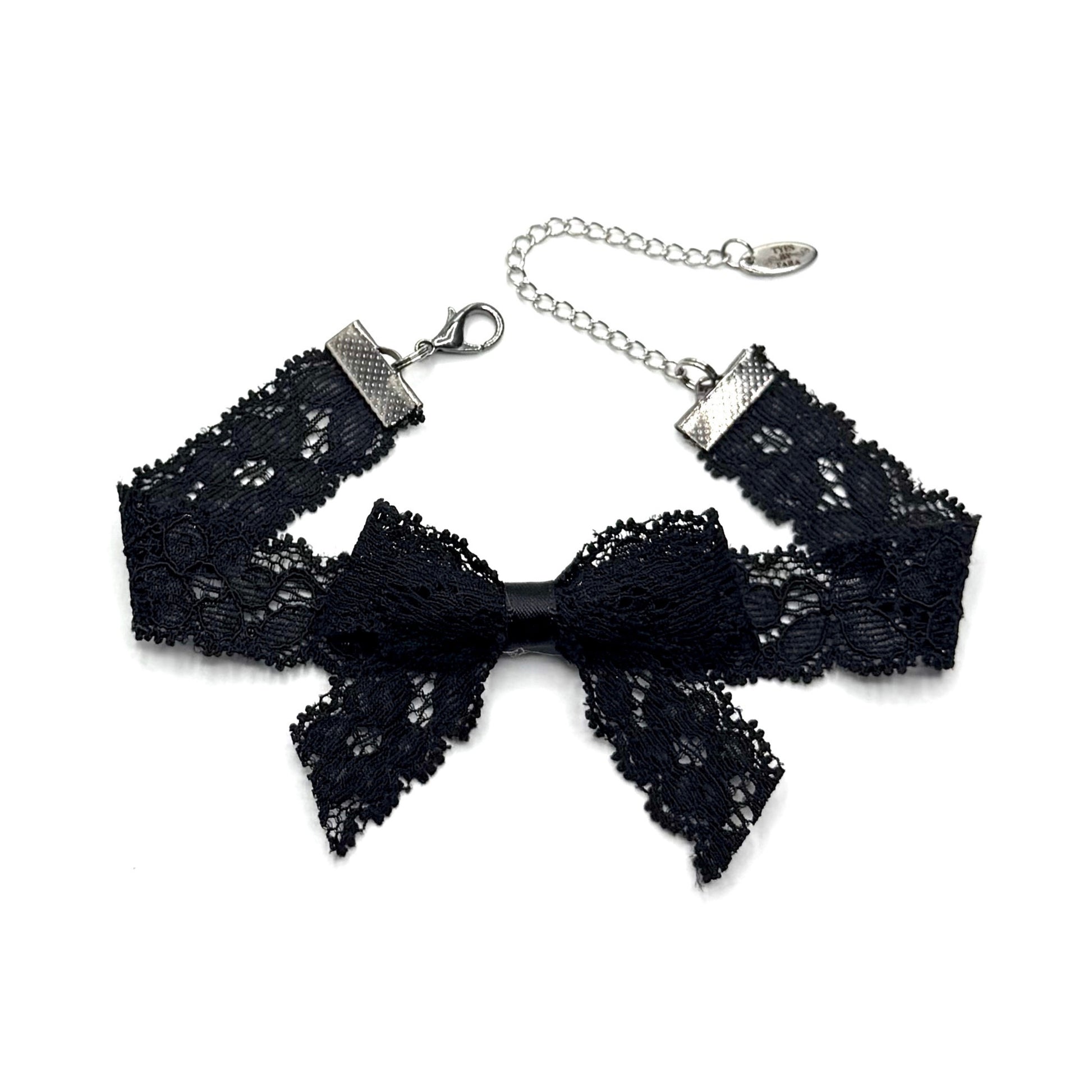 Bougee Black Lace Bow Anklet 