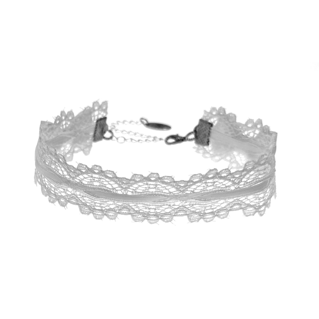 Chantilly White Lace Anklet 