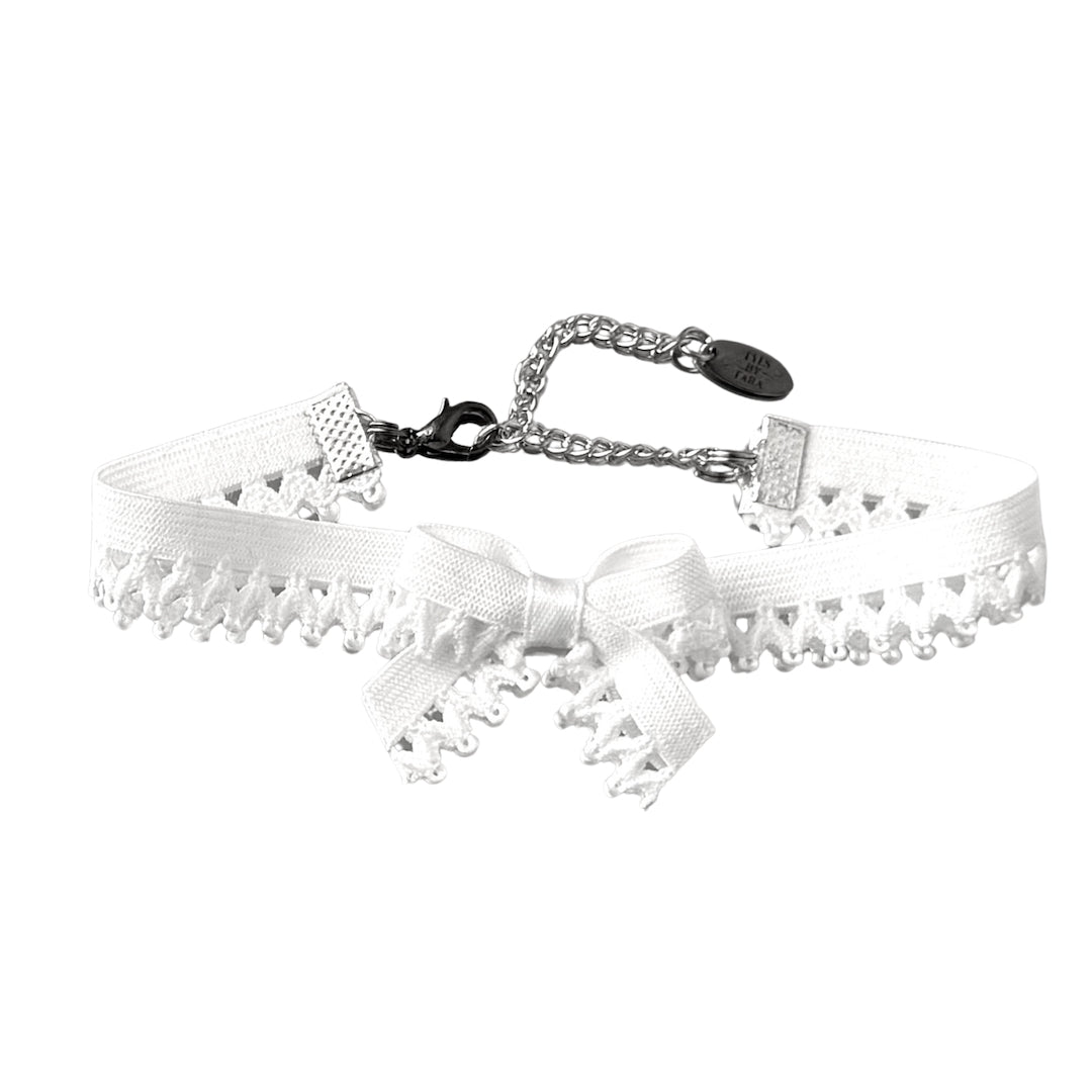 Lingerie White Bow Anklet