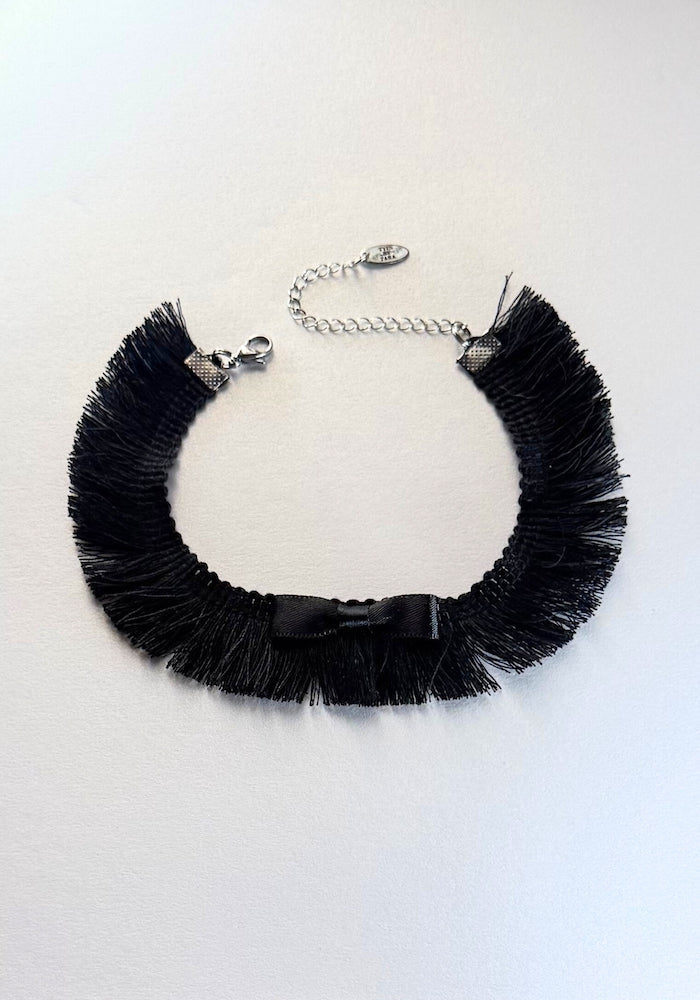 Black Fringe Anklet 