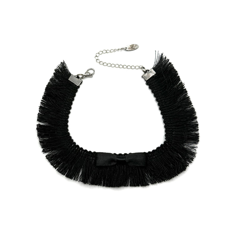 Fringe Black Anklet 