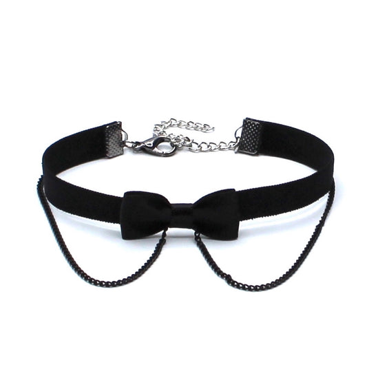 heartbreaker black bow anklet