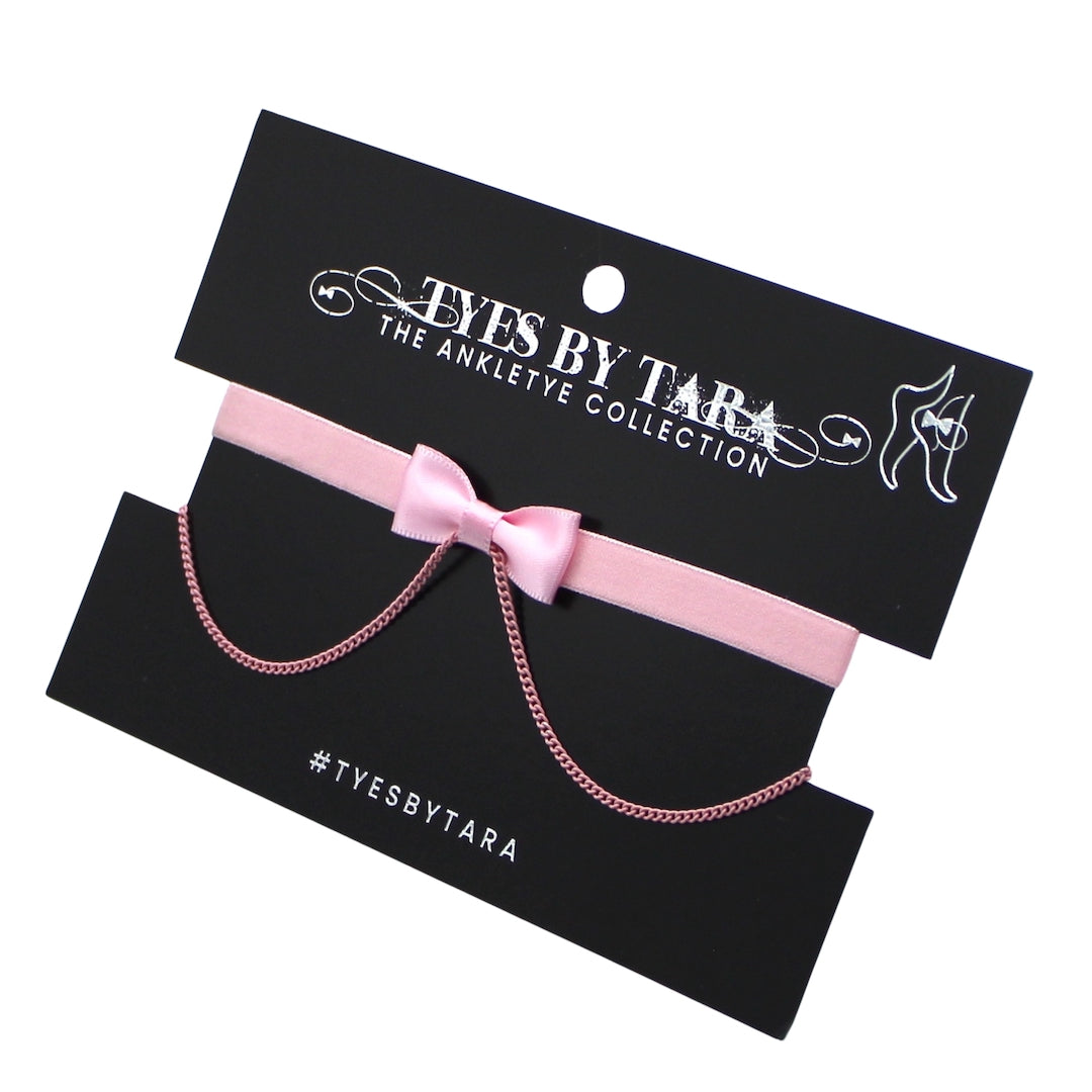 Pink Bow Anklet