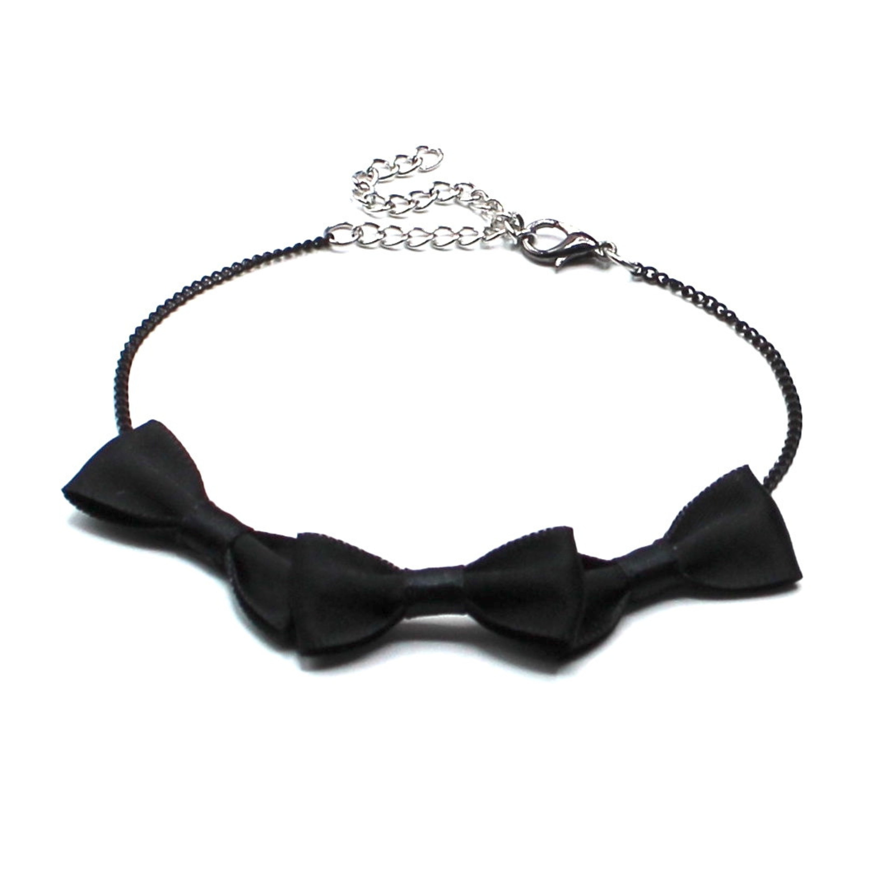 Menage A Trois Black Bow Anklet