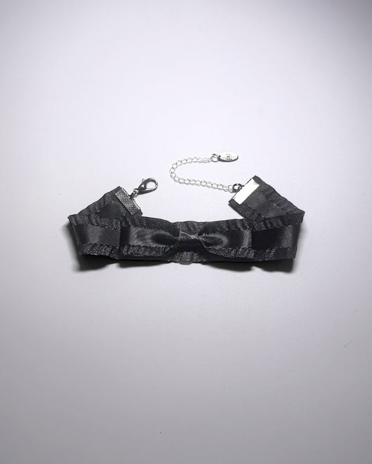 Maiden Ruffled Black Anklet 