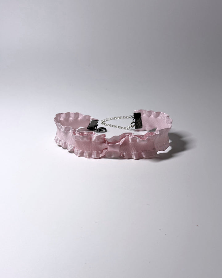 Maiden Double Ruffle Pink Anklet