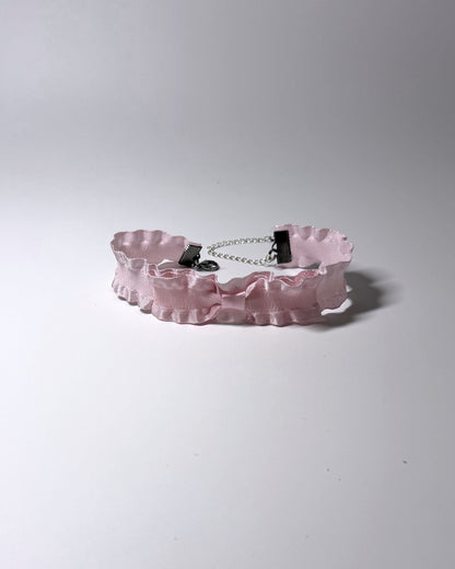 Maiden Double Ruffle Pink Anklet