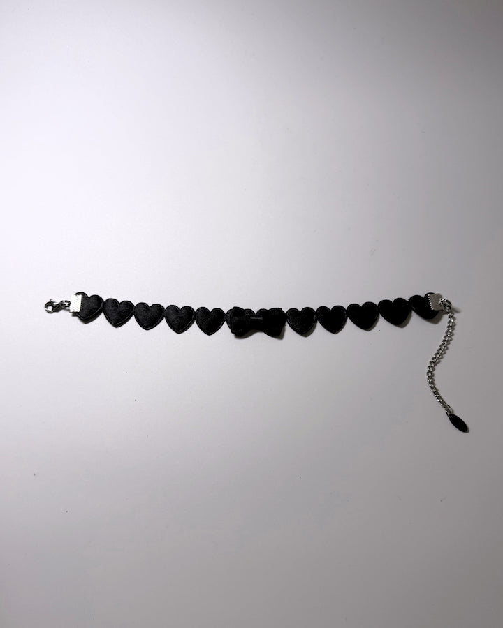 Black Heart Anklet Flatlay