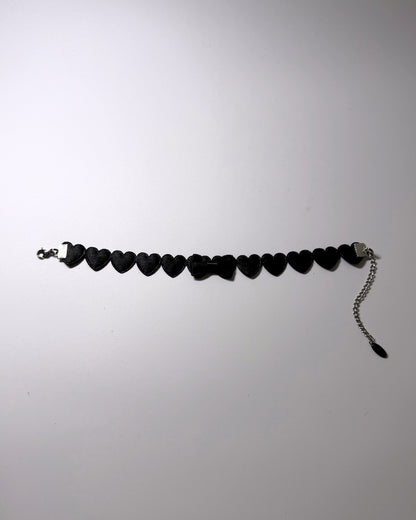 Black Heart Anklet Flatlay