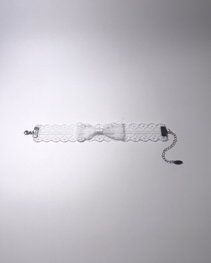 Siren White Lace Anklet Flatlay