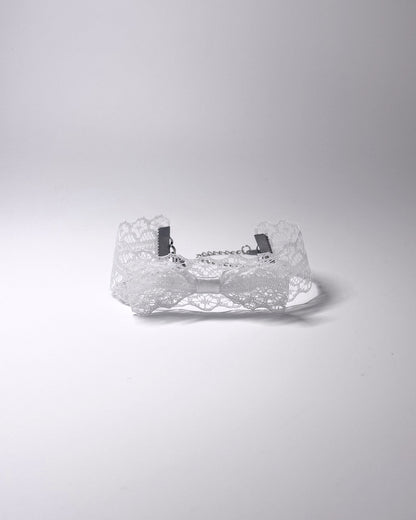 White Lace Bow Anklet 