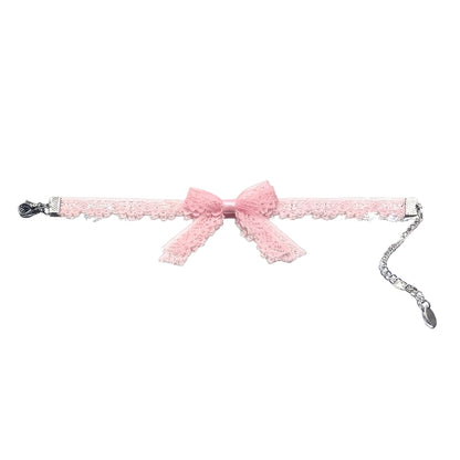 Pink Lace Anklet