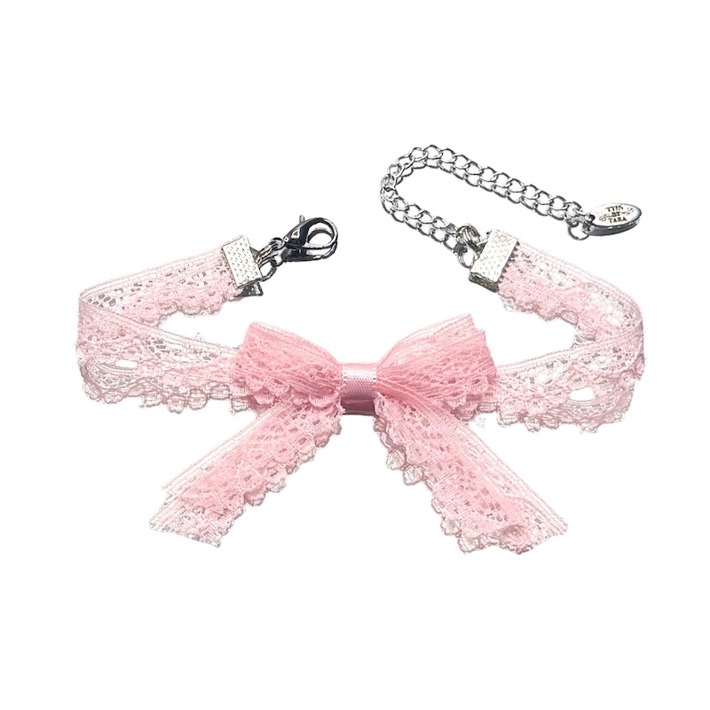 Pink Lace Anklet