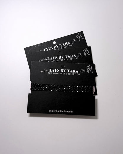 Vixen Sparkly Black Rhinestone Mesh 3 Pack
