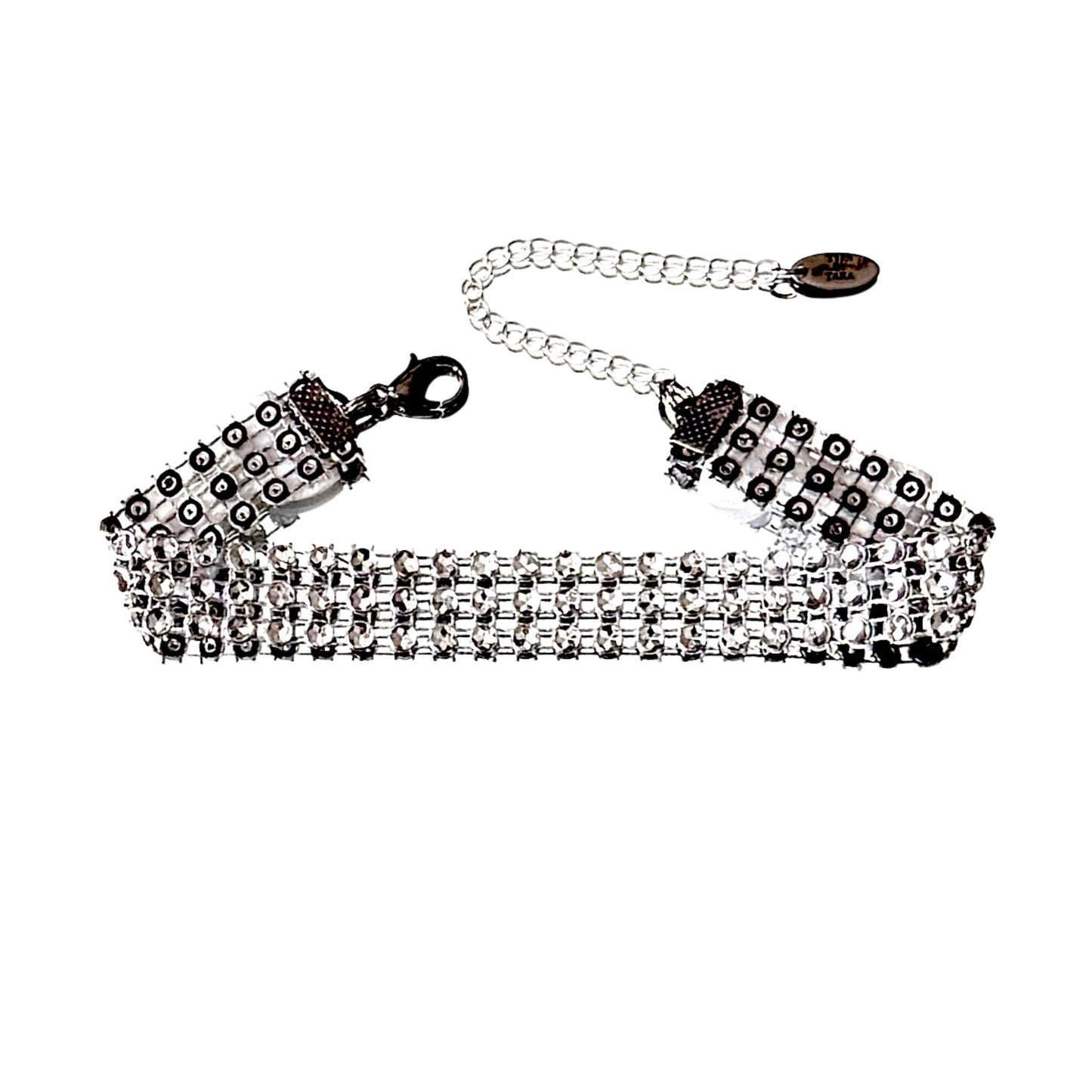 sparkly anklet on white background