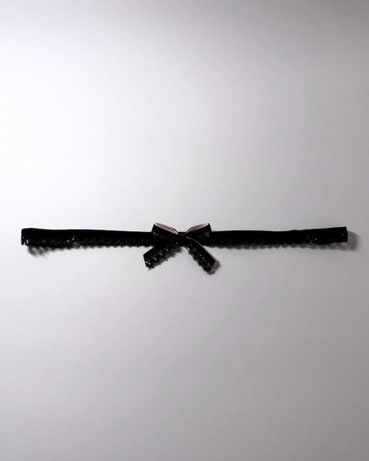 Belle Black Bow Belt