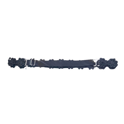 Black Bow Flower Belt Adjustable View