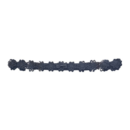 Black Flower Bow Belt 