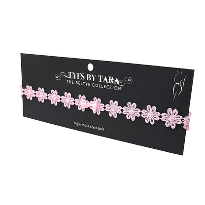 Pink Flower Bow Belt