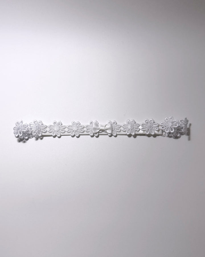 Blossom White Flower Bow Belt 