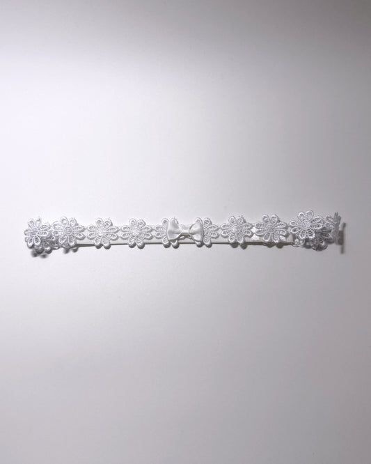 Blossom White Flower Bow Belt 