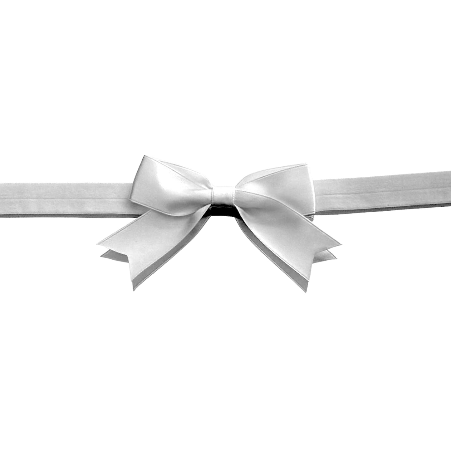 White Bow Belt on White Background