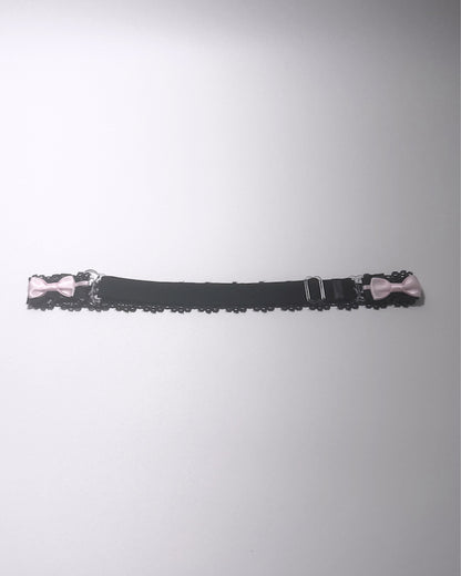 Chantilly Lace Bow Lace Black Adjustable Strap 