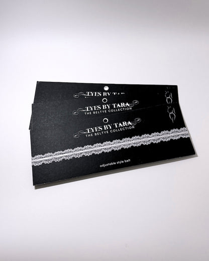 Chantilly White Lace Bow Belt 3 Pack