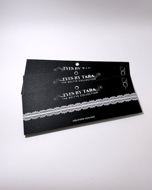 Chantilly White Lace Bow Belt 3 Pack