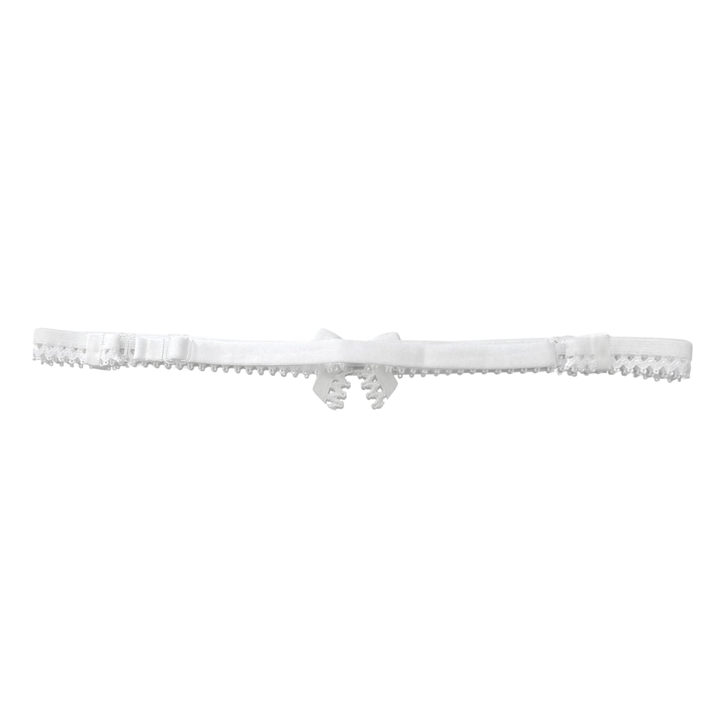 Back View of Foxy White Bow Belt 