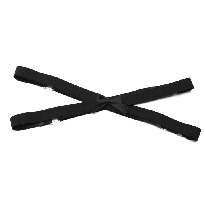 Ivy Criss Cross Black Bow Belt