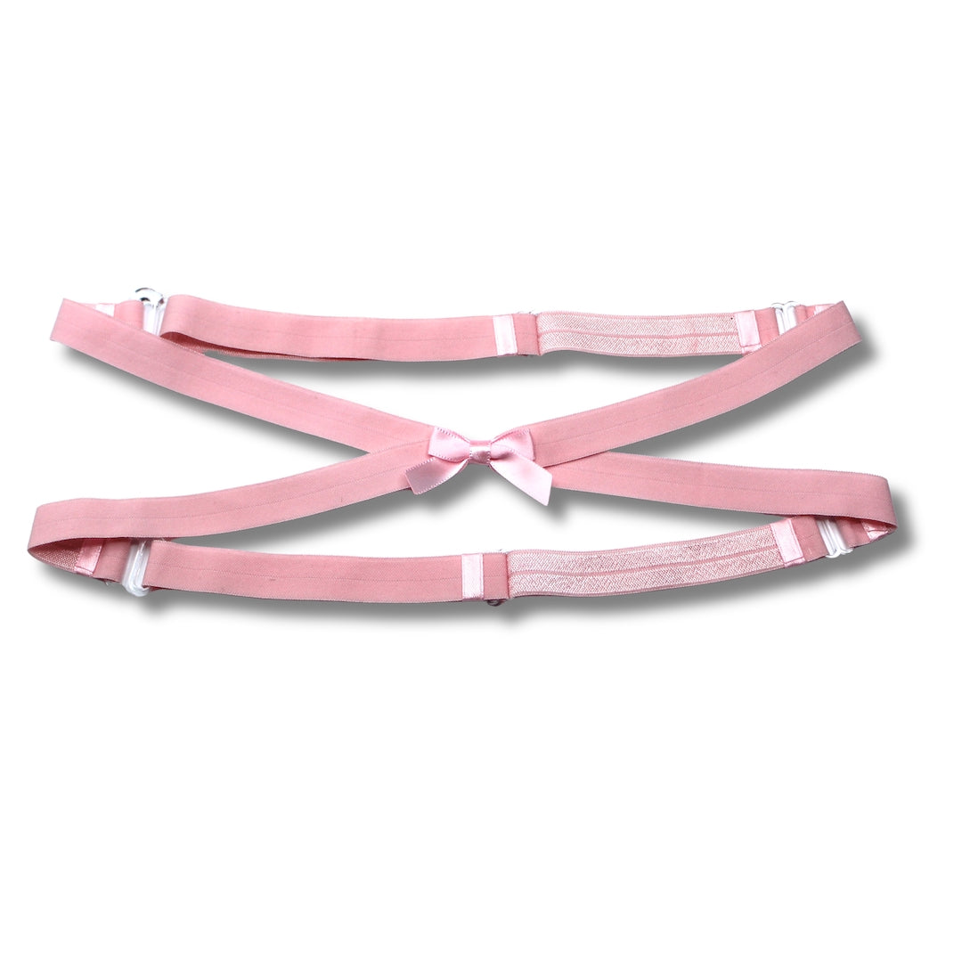 Pink Criss Cross Adjustable Bow Belt 