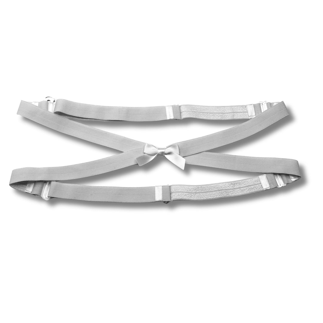 Ivy Criss Cross White Bow Belt 