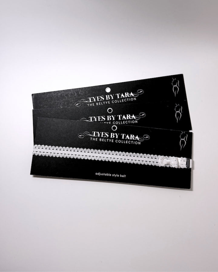 Lady White Elastic Bow Belt 3 Pack