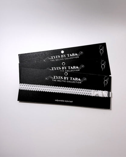 Lady White Elastic Bow Belt 3 Pack