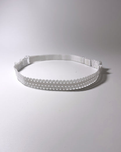 Lady White Bow Belt showing expanded view