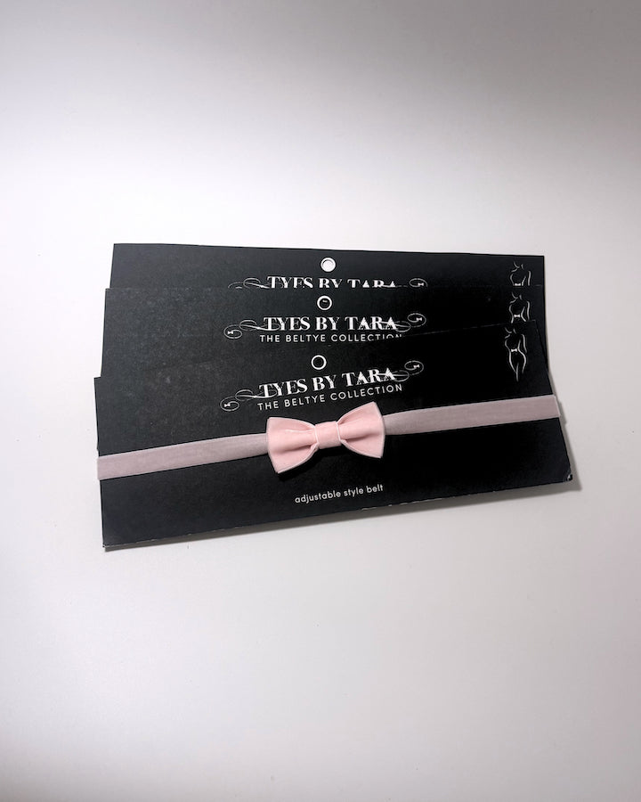 Madame Pink Velvet Bow Belt 3 Pack
