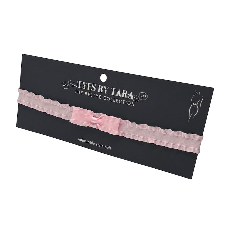 Maiden Ruffled Bow Belt on Black Card