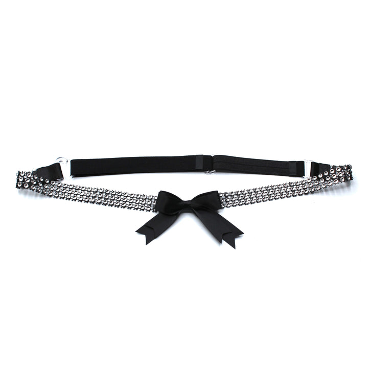 Princesa Black Bow Sparkly Belt 