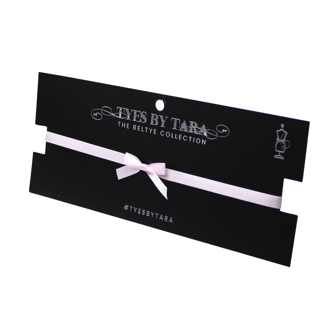 Pinup Pink Bow Belt on Black Card