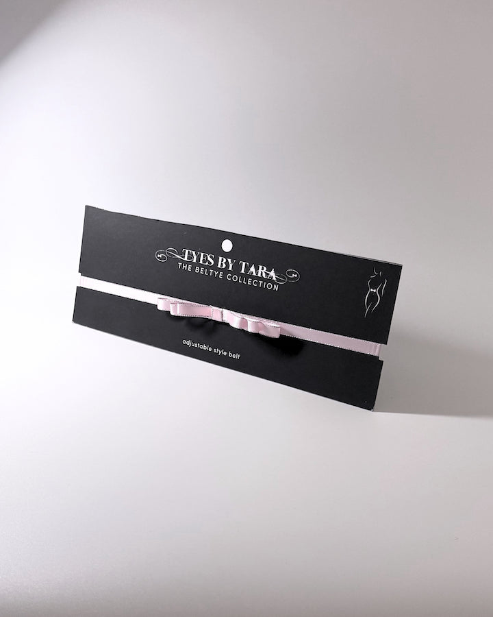Queen Pink Bow Belt on Black Card