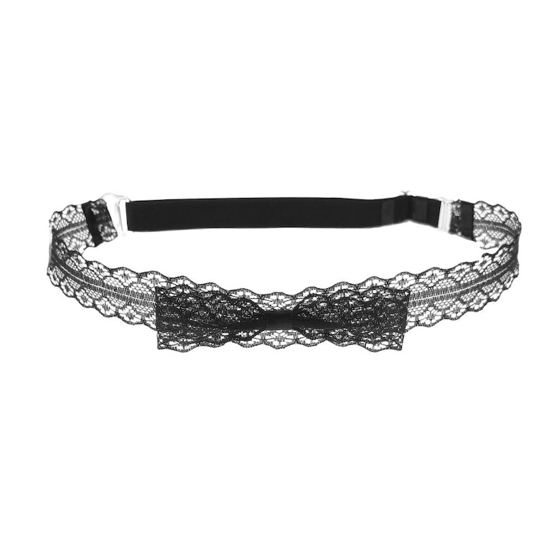 Siren Black Lace Bow Belt 