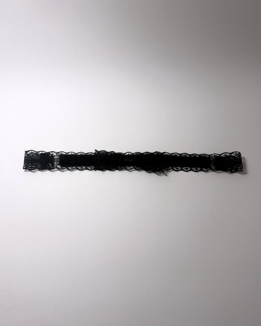 Siren Black Lace Bow Belt 