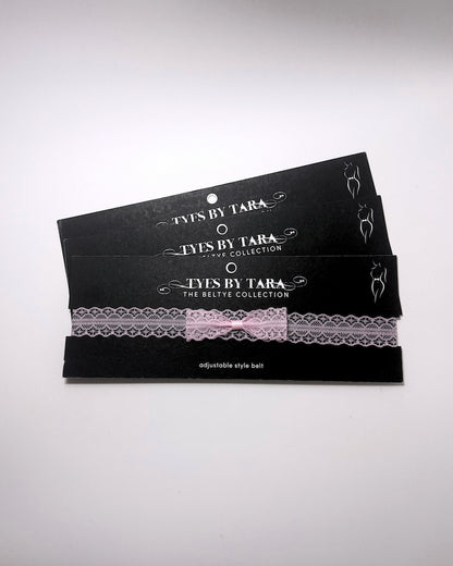 Siren Pink Lace Bow Belt 3 Pack