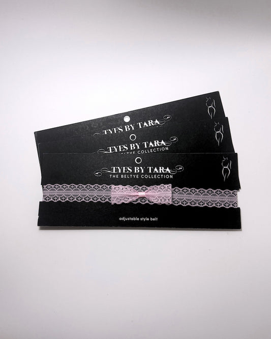 Siren Pink Lace Bow Belt 3 Pack