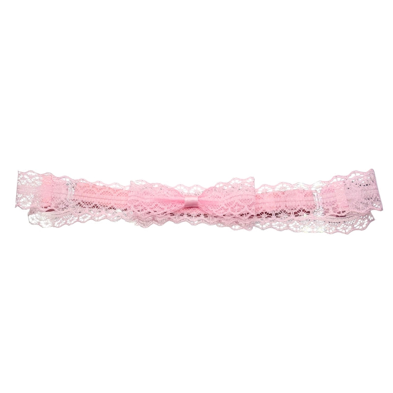 Siren Pink Lace Bow Belt
